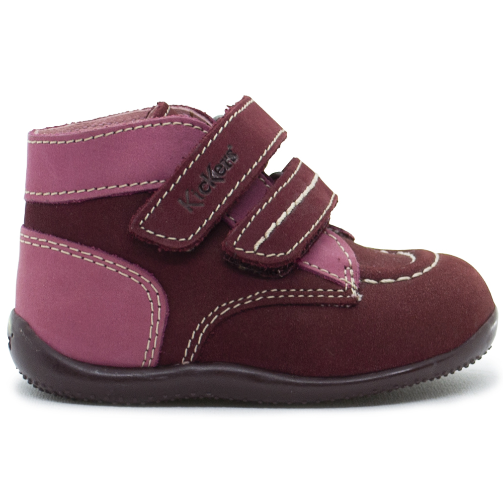 Μποτάκι KICKERS Μπορντό δίχρωμο σουέτ BONKRO 620733-10