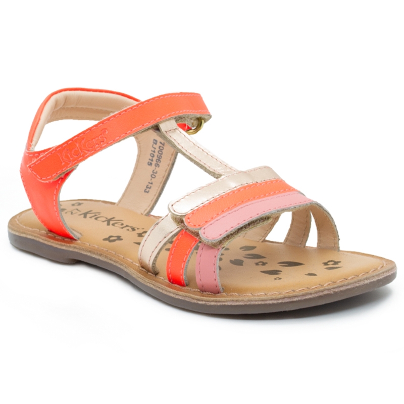 Πέδιλο KICKERS Πορτοκαλί με αυτοκόλλητα 700966-30 133