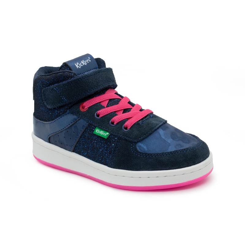 Αθλητικό μποτάκι KICKERS Μπλε με glitter λεπτομέρειες 664562-10 102