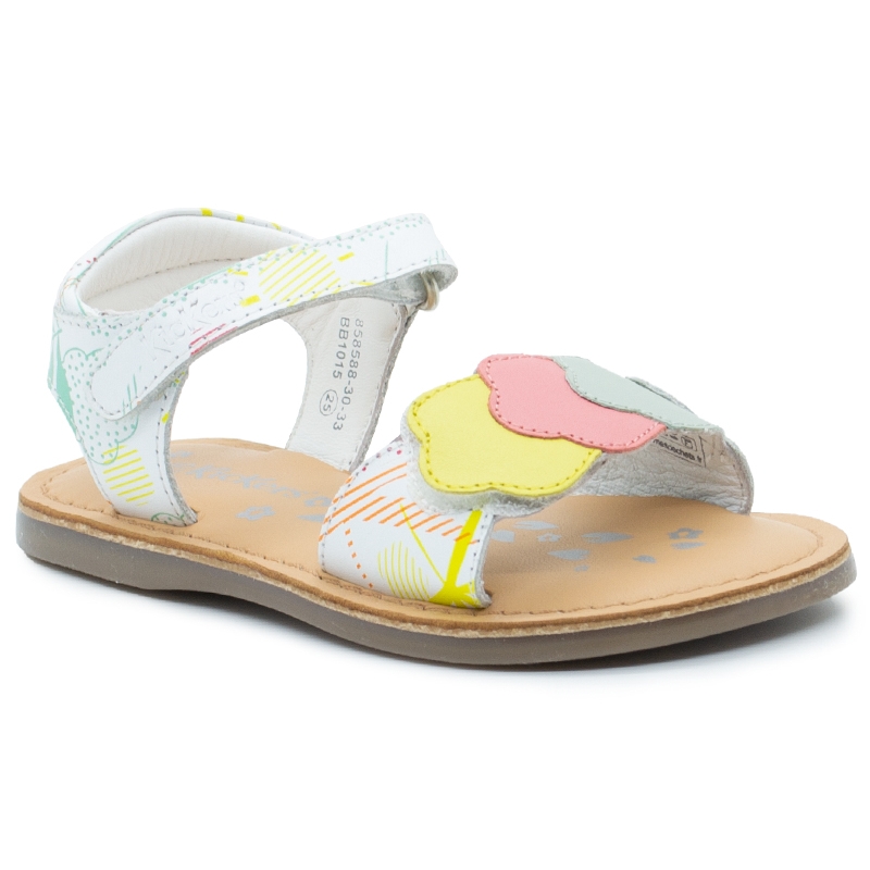 Πέδιλο KICKERS Λευκό εμπριμέ Dyastar 858588-30-33 συννεφάκια