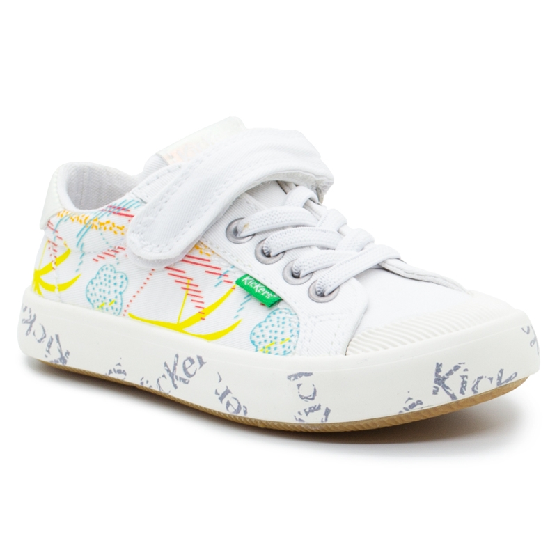 Sneakers KICKERS Λευκό Gody 860865-30 33 ελ.κορδόνια