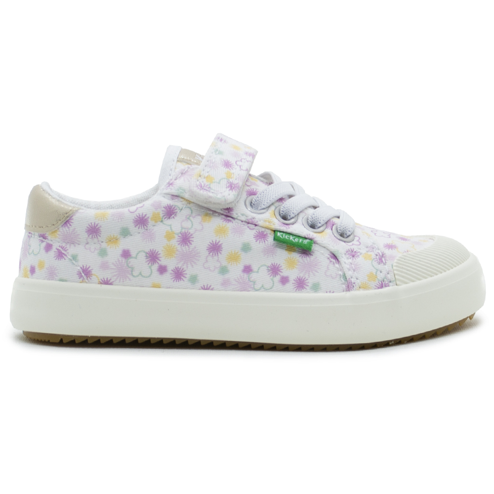 Sneakers Kickers Λευκά με λουλούδια Kickgoldi 1214073-30 35
