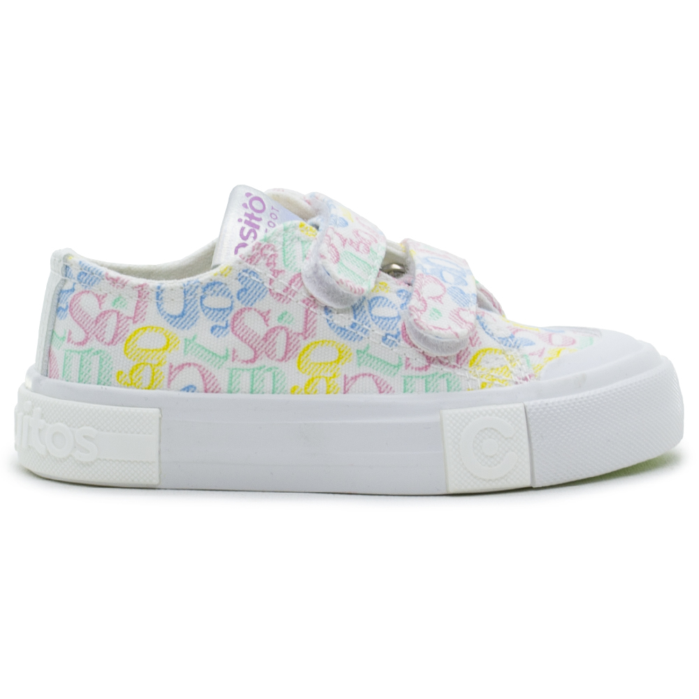 Sneakers Conguitos Λευκά με γράμματα OSSH127011