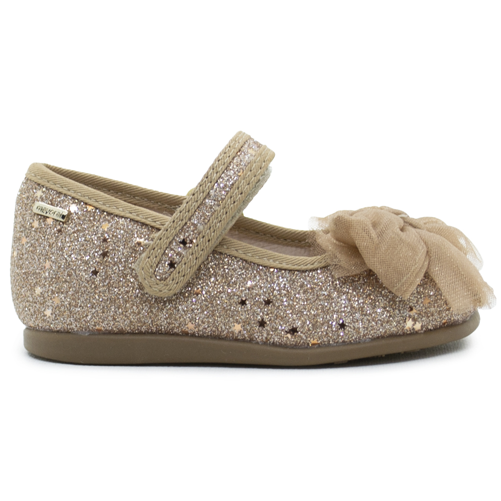 Μπαλαρίνα Mayoral Χρυσή με glitter 15-42559-030