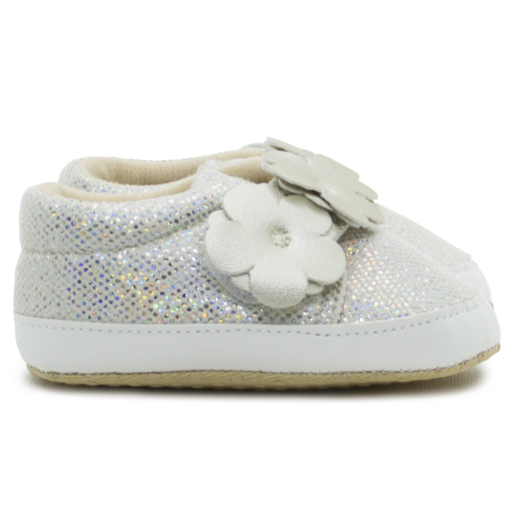 Sneakers Αγκαλιάς Childrenland Χρυσό με λουλουδάκια D4300
