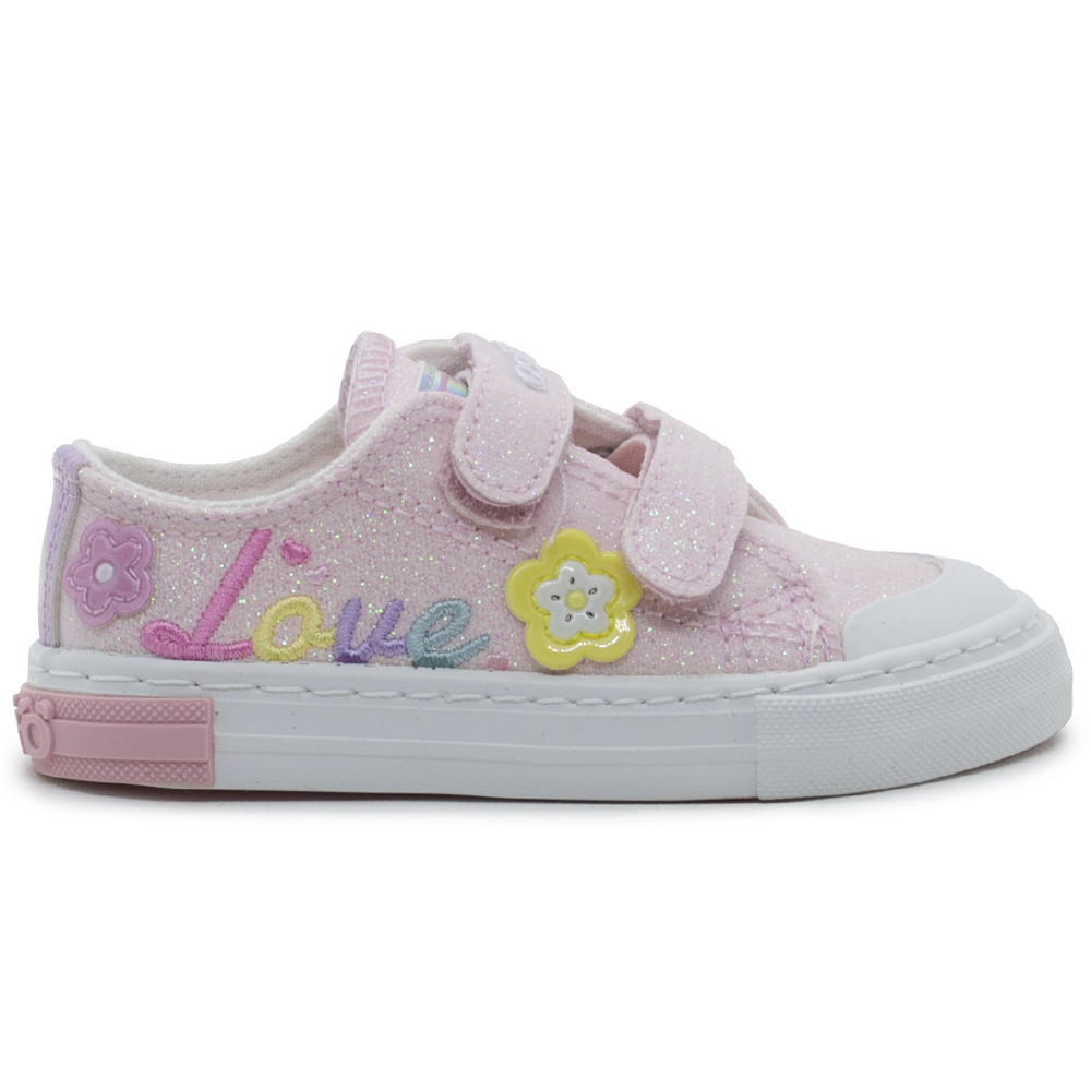 Sneakers Conguitos Ροζ ''Love'' με αυτοκόλλητο Ossh127029