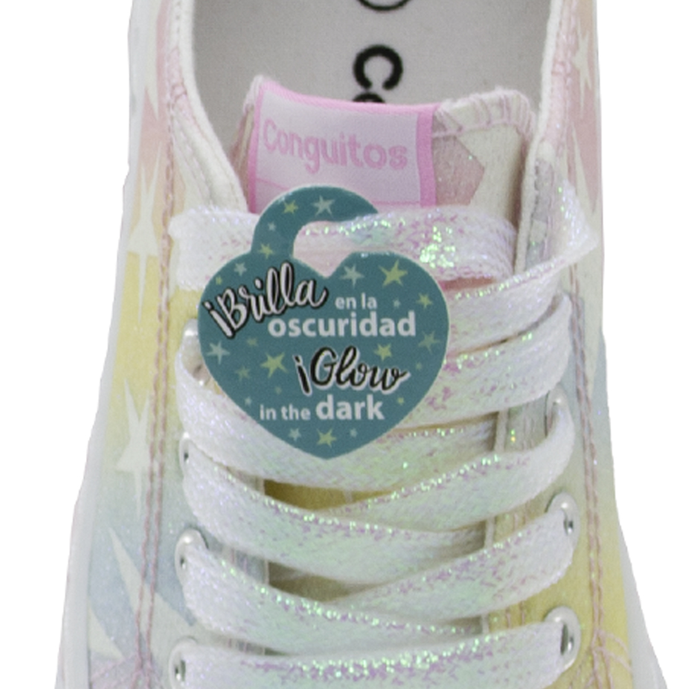 Sneakers Conguitos Πολύχρωμα με αστέρια και κορδόνια Cosh283136 - Image 4