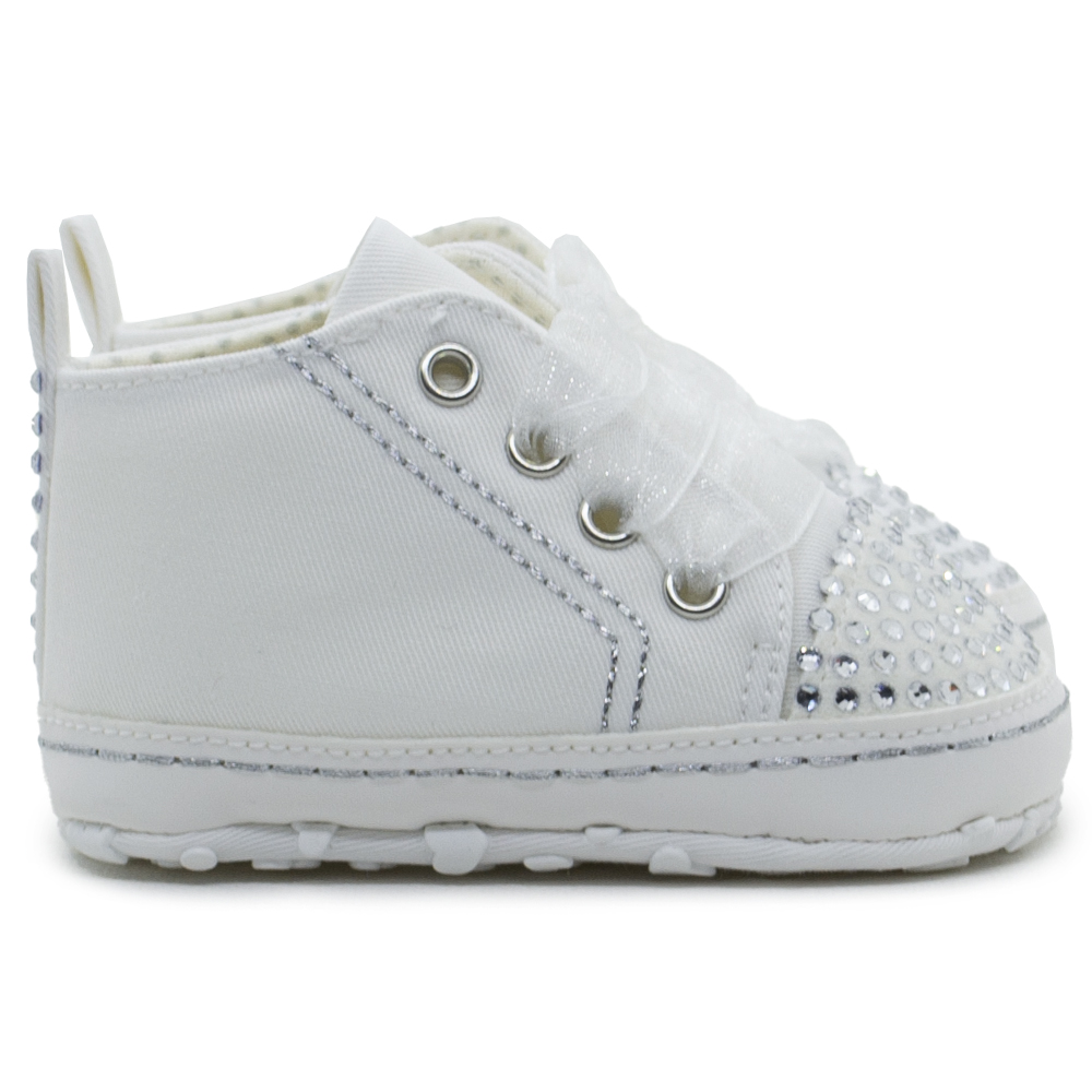 Sneakers Αγκαλιάς EMC Λευκά με στρας SC0061